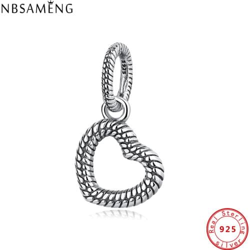 2021 Authentic 100% 925 Sterling Silver Charms Heart Love Fit Original Bracelets Women DIY Gift Jewelry