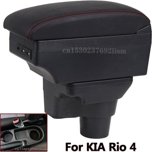 For Kia Rio 4 Armrest For Kia Rio 4 X-Line car armrest box Russi 2017 2018 2019 2020 2021 car accessories interior Easy install