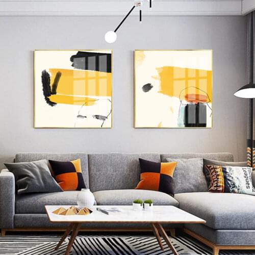Modern minimalist abstract poster artist home decoration sofa background wall light luxury atmosphere printing hanging painting