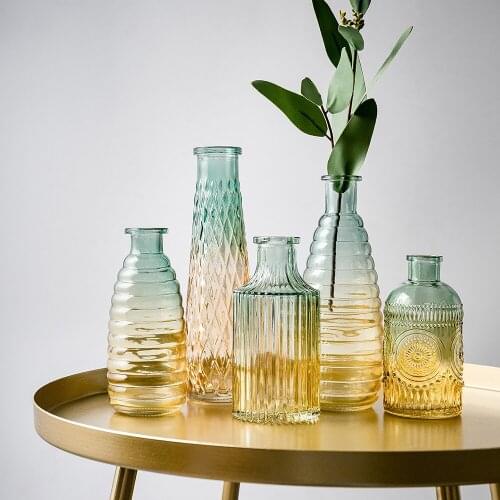 Nordic Decoration Home Accessories Mini Glass Vases For Flower Arrangements Living Room Decor Modern Terrarium Minimalist Decor
