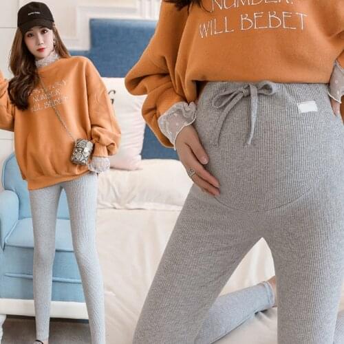 Maternity Women Thin Casual Leggings Pregnant Solid Color Pants Korean Fashion Pregnancy Summer Pants Women Cotton Soft Clothing