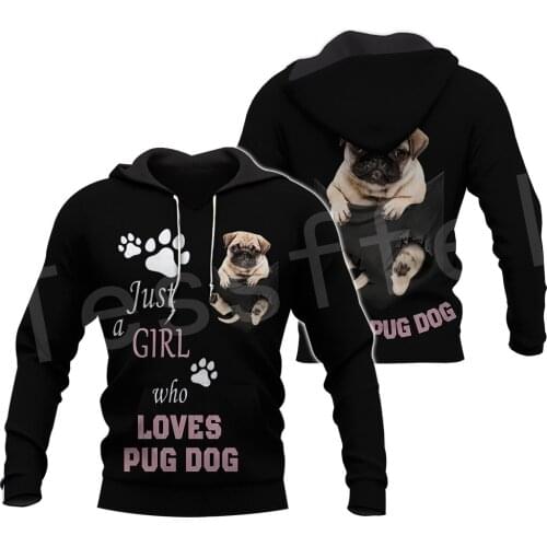 Tessffel Animal Pug Dog Pet Funny NewFashion Mens Womens Sweatshirts/Hoodies/zipper/Jacket 3Dprint Pullover Tracksuit Casual s12