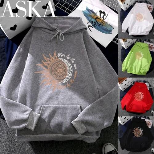 Aska Autumn Hoodies Womens long sleeve jacket Clothes korean style retro Casual Top Pullovers Aesthetic Female 90S Dropshipping