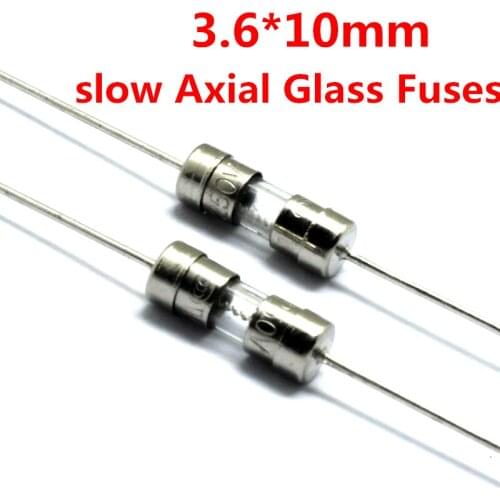 10pcs/lot Glass Tube Fuse Fast Break With pin 3.6x10mm 0.5A 1A 1.5A 2A 3A 5A 8A 10A /250V
