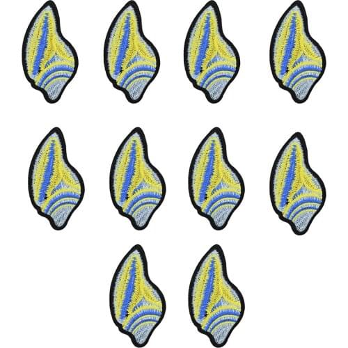 10 pcs Shell patches badges for clothing iron embroidered patch applique iron sew on Diy patches sewing accessories for clothes