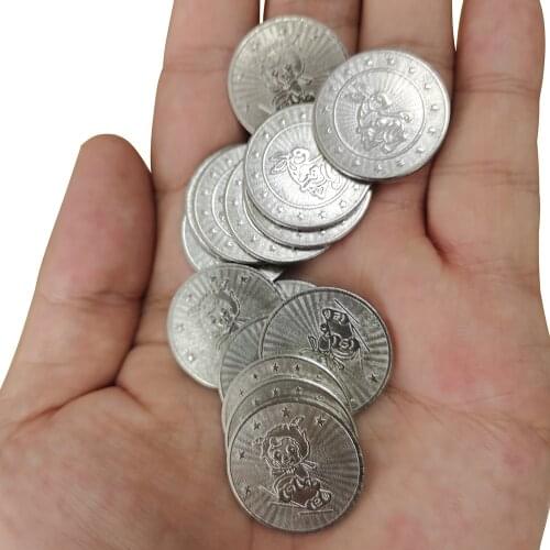100pcs 23*1.85mm Stainless Steel Arcade Game Machine Token Coins Sheep And Rabbit token coin