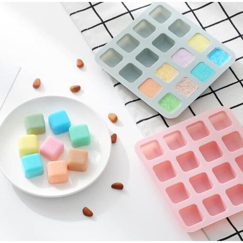 16 green and safe square silica gel ice cube DIY ice mold SN3911