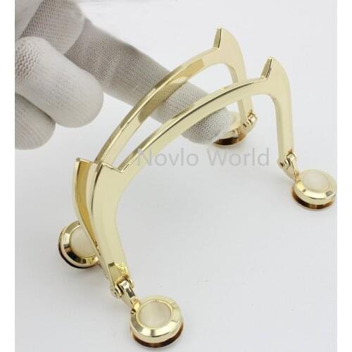 2-10 pieces 3 styles Light gold finish metal handle bag accessories handbag pen metal handle frames