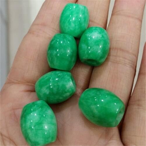 20PC Green Jade 20mm Round Bead Accessories DIY Bangle Charm Jewellery Fashion Hand-Carved Luck Amulet Gifts NEW