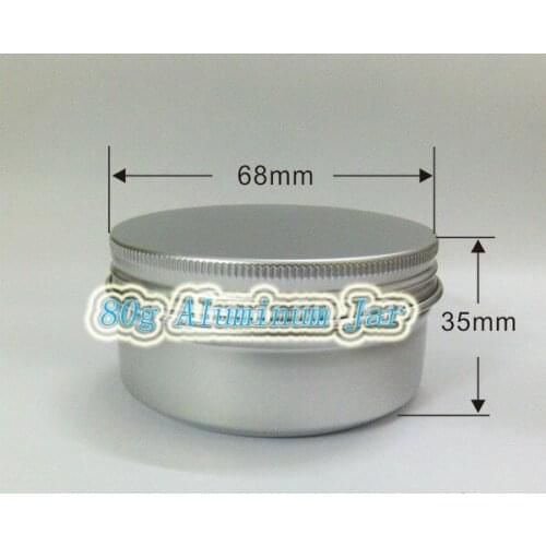 500pcs/lot Capacity 80g (68*35mm) high quality aluminium jar ,The tea box, cream box
