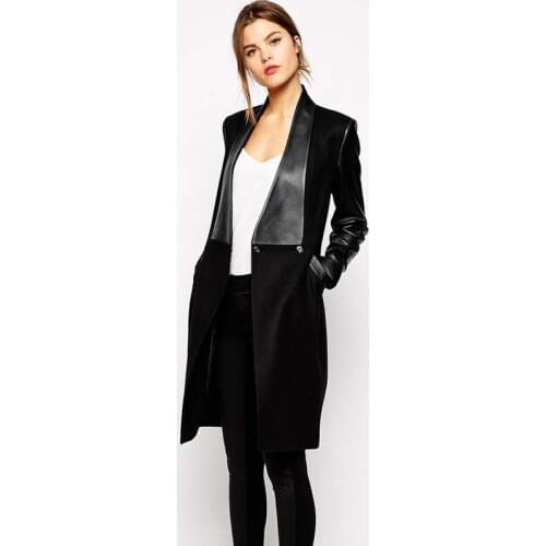 ANASUNMOON Womens Black Coats