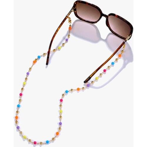 Fashion Retro Mask Strap Womens Sunglasses Chains Mask Holder Reading Beaded Glasses Chain Eyewear Cord Lanyard Necklace Jewelry