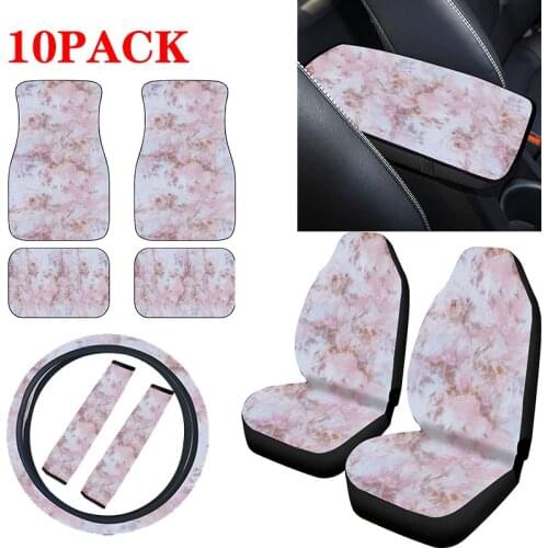 10 Piece car seat cover various customized styles 3D printing universal front protector accessories cushion set