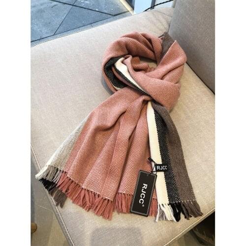 Pure 100% Cashmere scarf women Winter Autumn thick yarn-dyed scarf Cashmere Wrap Stoles Pashmina scarf shawl