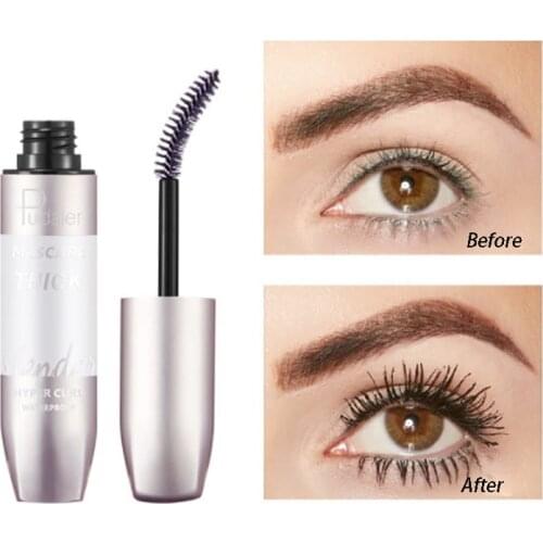 Color Mascara Marron De Pestañas Alargadora 4D Avec Fibre Soie Waterproof Clear Transparent Rimel Colores Eye Makeup Pudaier
