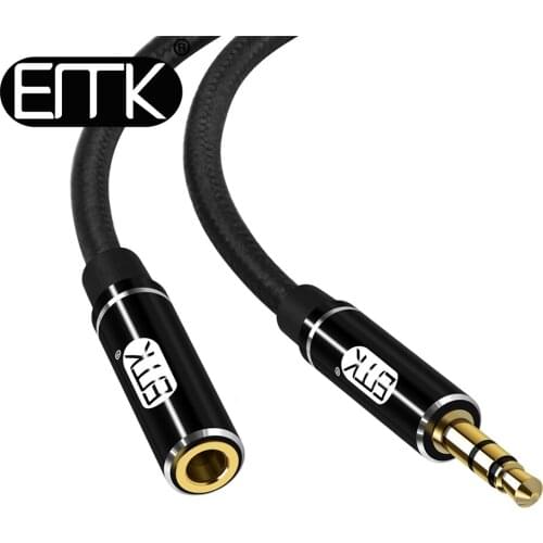 EMK aux extension cable male to female 3.5 audio cable 3.5mm jack cable 0.5m 2m 3m Extender Cord for Headphone iPhone Amplifier