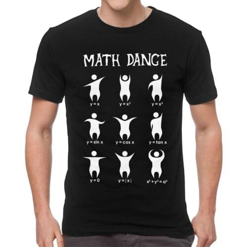 Math Equation Algebra Dance T Shirt Mens Cotton Printed T-shirt Harajuku Tshirt Short Sleeve Geometry Physics Science Tee Tops