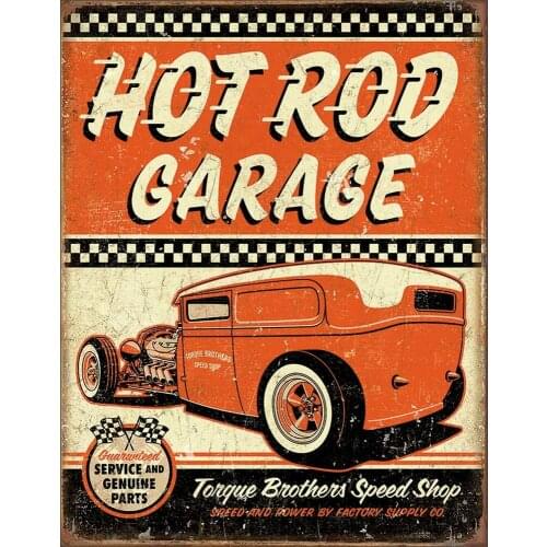 Hot Rod Garage - Rat Rod Tin Sign