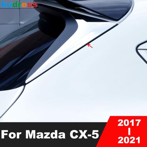 For Mazda CX-5 CX5 KF 2017 2018 2019 2020 ABS Chrome Rear Window Triangle Spoiler Cover Trim Car Styling Accessories