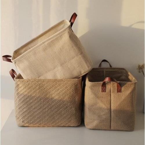 Storage Basket Decorative Dense Stitches Fabric Dirty Clothes Basket for Laundry Storage Baskets