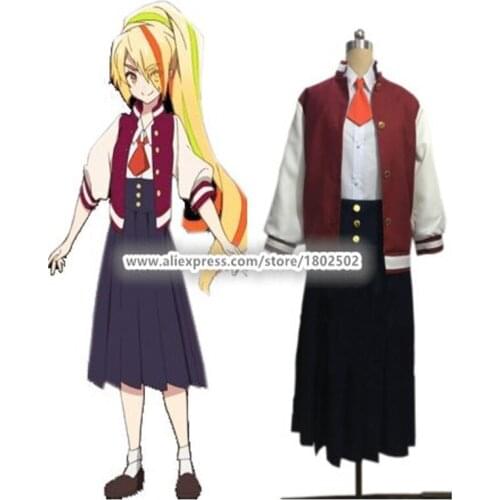 Anime ZOMBIE LAND SAGA Cosplay Nikaido Fancy Stage Girls Cosplay Costume Adult Women Jacket Tie Dress