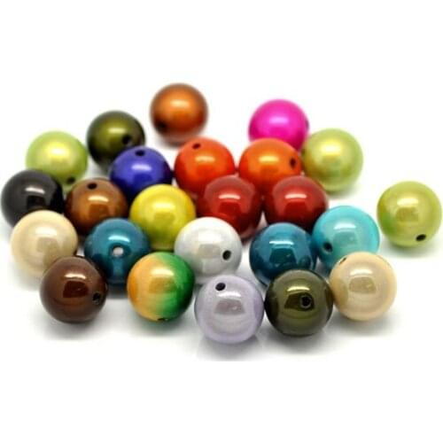 Best Quality 20 Random Mixed Miracle Acrylic Round Spacer Beads Findings Jewelry Making 20mm(W01910X 1)