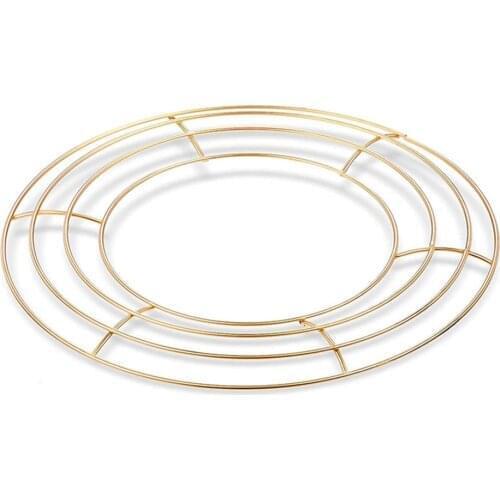 Circle Ring Garland Hoop Wire Form Artificial Flowers Iron DIY Hanging Party Ins Wind Metal Frame Decorative Wreath Loop