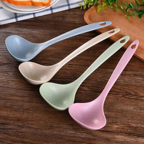 Wheat Straw Stalk Spoon Home Kitchen Fashion Accessories Ladle Rice Soup Spoon Tableware Meal Dinner Spoon Kitchen Supplies