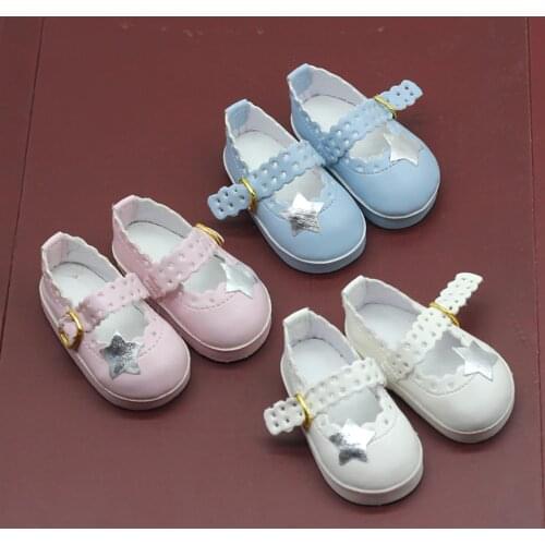 NEW 6.5cm mini White Star casual shoes fits dolls fits 1/4 BJD dolls and 40cm salon dolls Accessories
