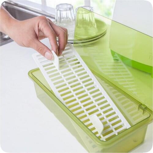New drain dustproof cutlery storage box kitchen storage tableware chopsticks box