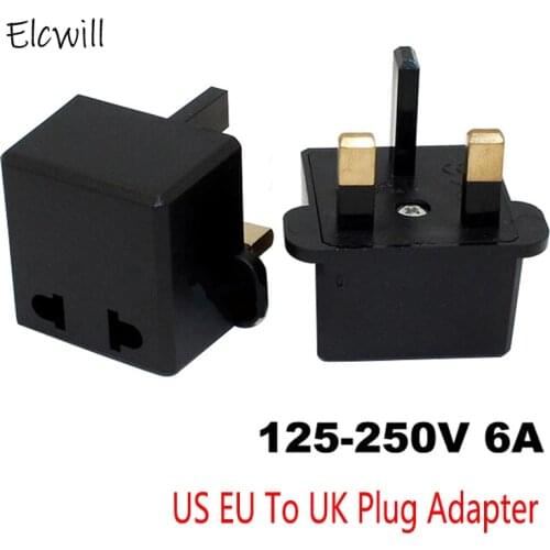 New European Euro EU 2 Pin To UK 3Pin Plug Adapter Power Socket Travel Charger Adapter Converter Wall Charger Convert Drop Ship