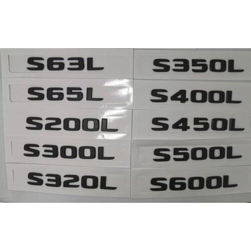 New FIT FOR Mercedes S-Class S350 S400 S500 S600L Letter Tail Mark 4 MATIC Matte black 2017-2019