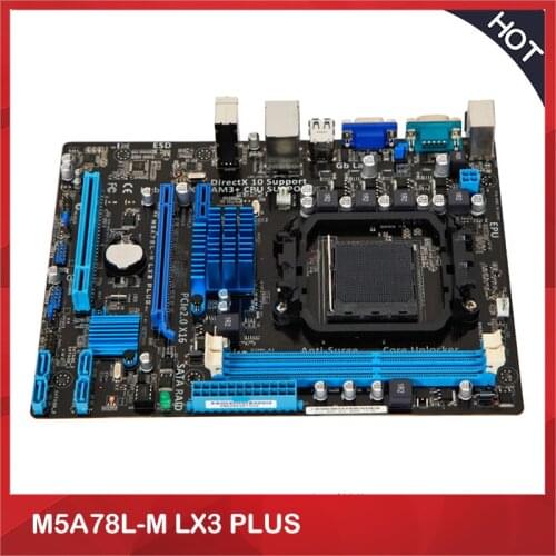 Original All Solid State Desktop Motherboard For ASUS M5A78L-M LX3 CM1831 PLUS AM3/AM3+ 938 Fully Tested, Good Quality