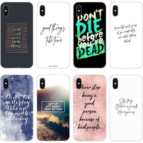 Simple English word phrase inspirational Phone Cases For Apple iPhone X XR XS 11 12Pro MAX 4S 5S 5C SE 2020 6S 7 8 Plus ipod 5 6