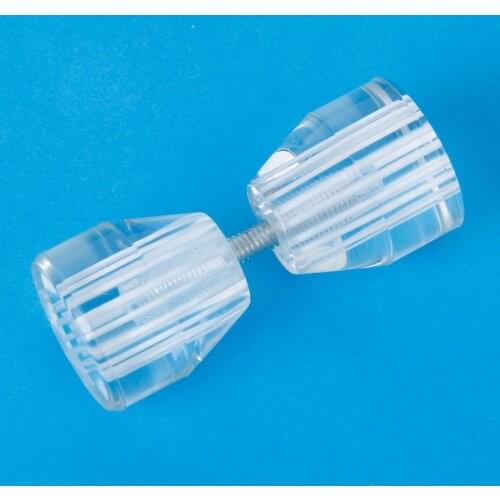 Clear White Line Conical Shape Bathroom Bedroom Door Pull Handle Knob Decor