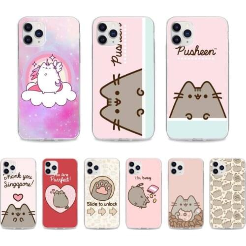 Pusheen Cat Cute Transparent Phone Cover For Xiaomi Redmi K30s Ultra Note 9s 9 Pro Max Mi 10 Lite 11 10T Pro Clear Case