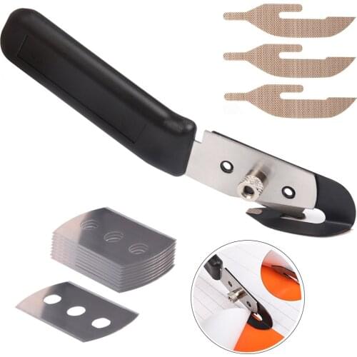 EHDIS Vinyl Film Wrapping Paper PTFE Cutter With 10pcs Spare Blades Carbon Sticker Decal Cutting Tool Window Tint Utility Knife