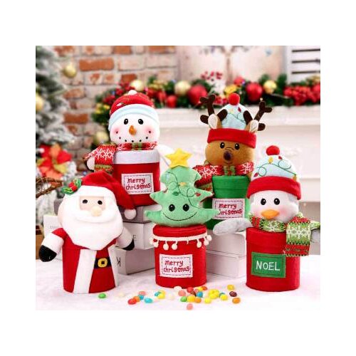Christmas Candy Jar Candy Box Santa Claus Apple Box Christmas Eve Gift Box Decoration Gift #33