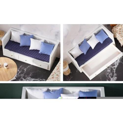 Mini Cute Sofa Pillows For Dolls Children Simulation Dollhouse House 1:12 Toys Furniture Dolls Miniature H3U2