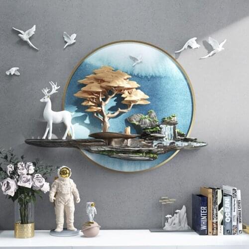 Light Luxury Deer 3D Relief Room decoration accessories Aesthetic room decor Modern Creative Home decoration wall Home decor