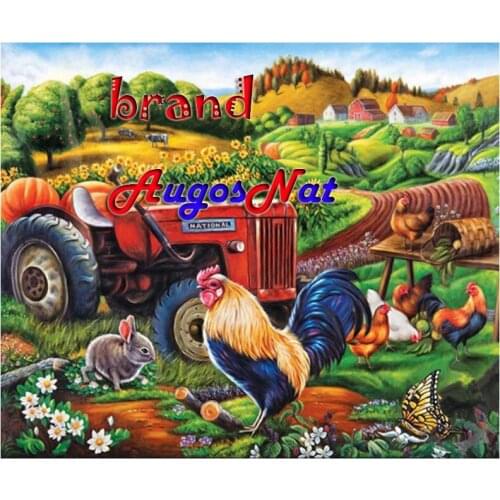 Tractor diamond painting rooster animals rhinestone embroidery mosaic art decor diamond dots poster wall paper diy craft gift
