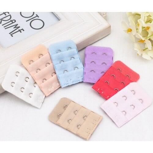 2 pcs/lot 3 Rows*2 Buckles Hooks Women Bra Extenders Underwear Extension Buckle Intimates Accessories Stainless Steel Buckles