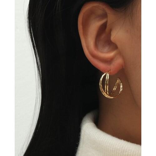 MANGOSKY 925 Silver Cross Style Earrings 925 Silver Auricular Needle 1 Pair For Women