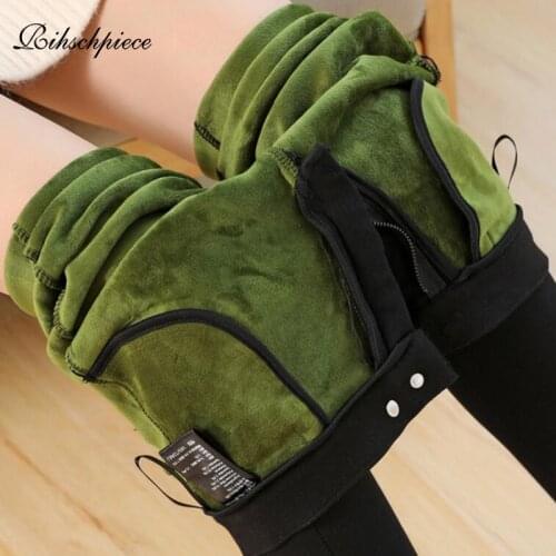 Rihschpiece Winter Plus Size 6XL Warm Leggings Women Velvet Pants Fleece High Waist Thick Warm Jeggings Push Up Trousers RZF1656