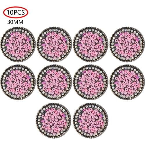 10 Faux Crystal Diamond Buttons Luxury Jewelry Buckles DIY Hair Ring Ball Hair Accessories Clothing Decor Fasteners Sewing Craft