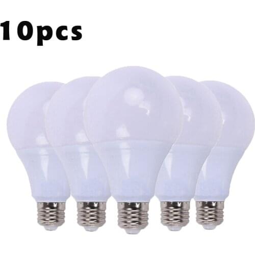 10pcs LED Lamp E27 220V Led Light Bulbs 21W 18W 15W 12W 9W 6W 3W Cold White/Warm White For Home