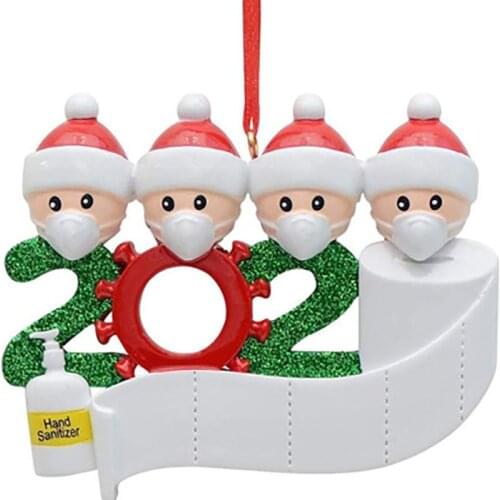 10Pcs/Pack 2020 Christmas Tree Decoration Ornament Santa Claus With Mask 2020 Happy New Years Christmas Decor