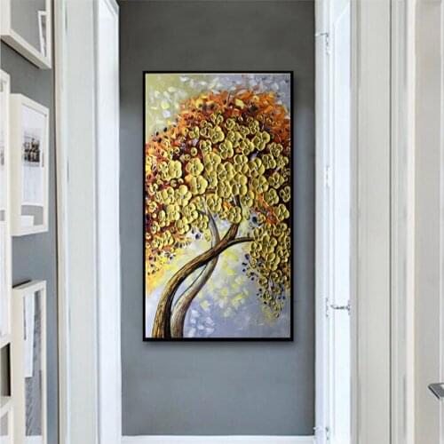100% Hand painted oil painting Home Decoration high Quality Modern Canvas knife painting flower pictures Art DM1901814