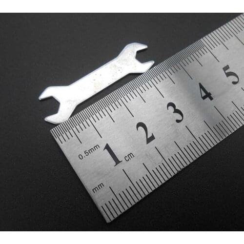 1000PCS New 2 Kinds Mini Small Wrench M2-M2.5 M3-M4 Nut Hex Wrenches Double-ended Spanner DIY Model TH= 0.7MM 2MM-2.5MM 3MM-4MM