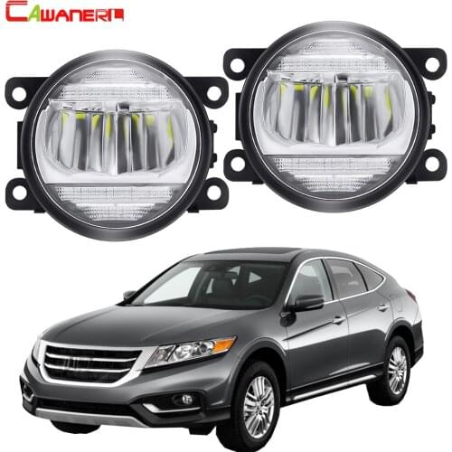 2in1 Fog Light Assembly DRL H11 Car Front Bumper LED Fog Light Daytime Running Lamp 12V For Honda Crosstour 2013 2014 2015